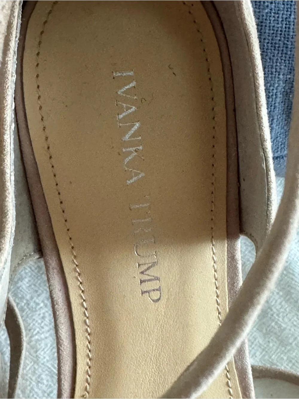 Ivanka Trump Women's Suede Lace-Up Flats in Blush